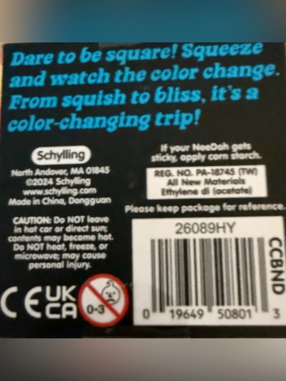 SCHYLLING NEEDOH COLOR CHANGE CUBE BRIGHT YELLOW SQUEEZE TOY TRENDING!! NIB